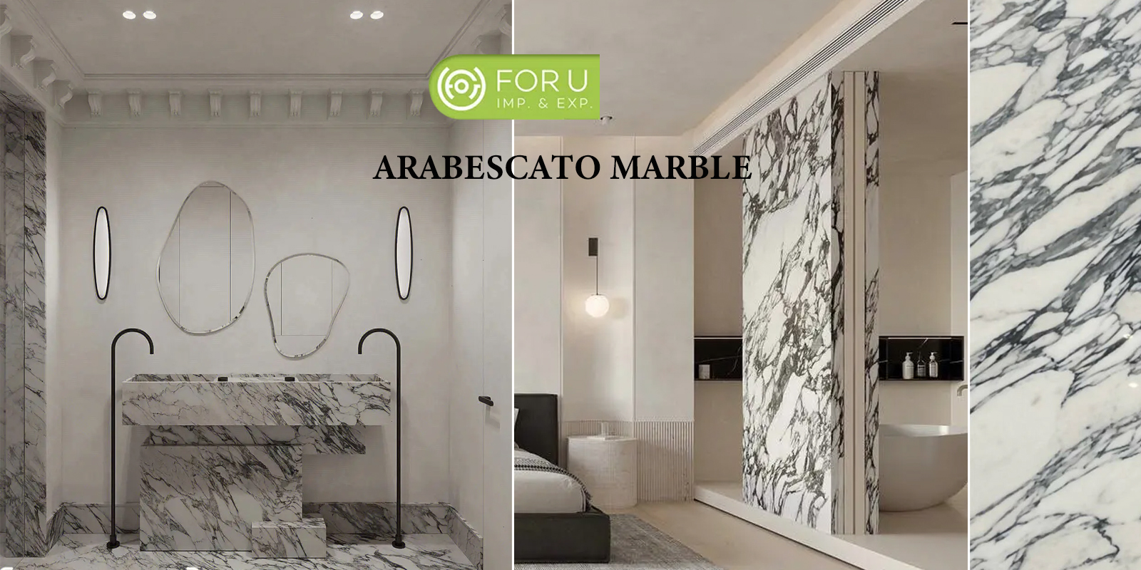 Luxury Arabescato White Marble Tile Bathroom Projects FOR U STONE