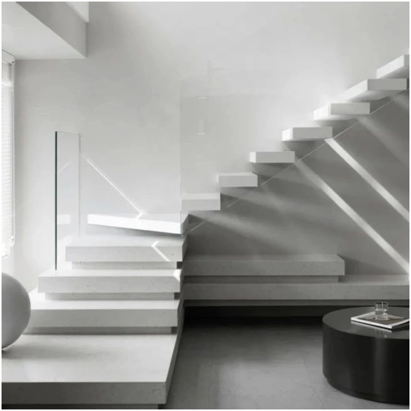 Pure White Marble Hanging Steps Pure White Marble Hanging Steps