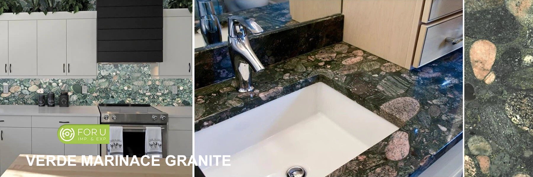 Verde Marinace Granite Kitchen and Bathroom Countertops FOR U STONE Verde Marinace Granite Kitchen and Bathroom Countertops FOR U STONE
