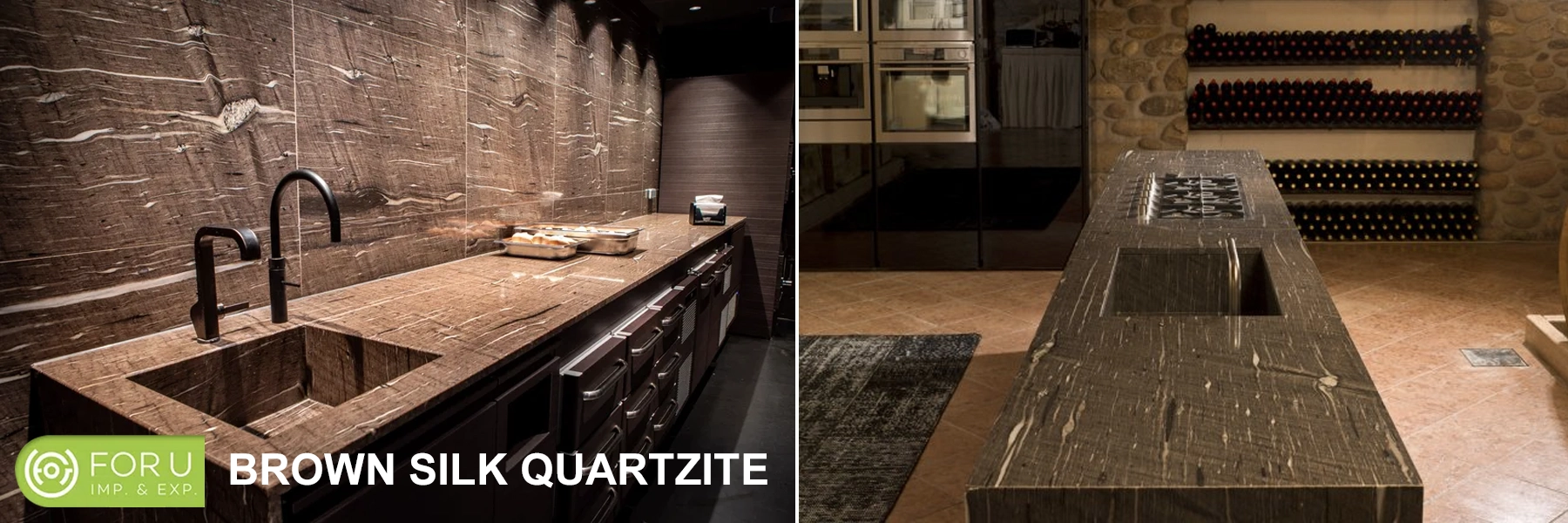 Brown Silk Quartzite Kitchen Countertops and Worktops Projects FOR U STONE Brown Silk Quartzite Kitchen Countertops and Worktops Projects FOR U STONE