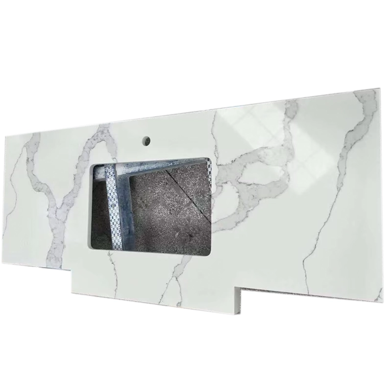 Calacatta White Quartz Bathroom Vanity Tops