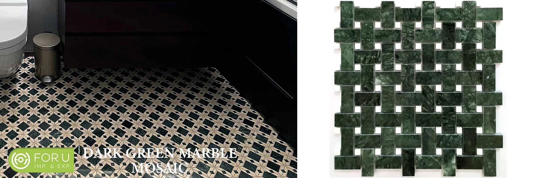 Dark Green Marble Mosaic Bathroom projects FOR U STONE Dark Green Marble Mosaic Bathroom projects FOR U STONE