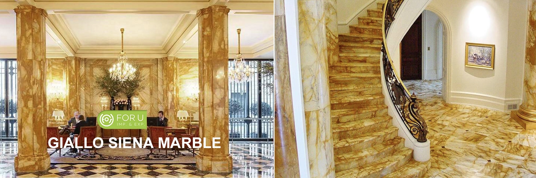 Giallo Siena Marble Luxury Hotel Lobby and Stair Projects FOR U STONE Giallo Siena Marble Luxury Hotel Lobby and Stair Projects FOR U STONE