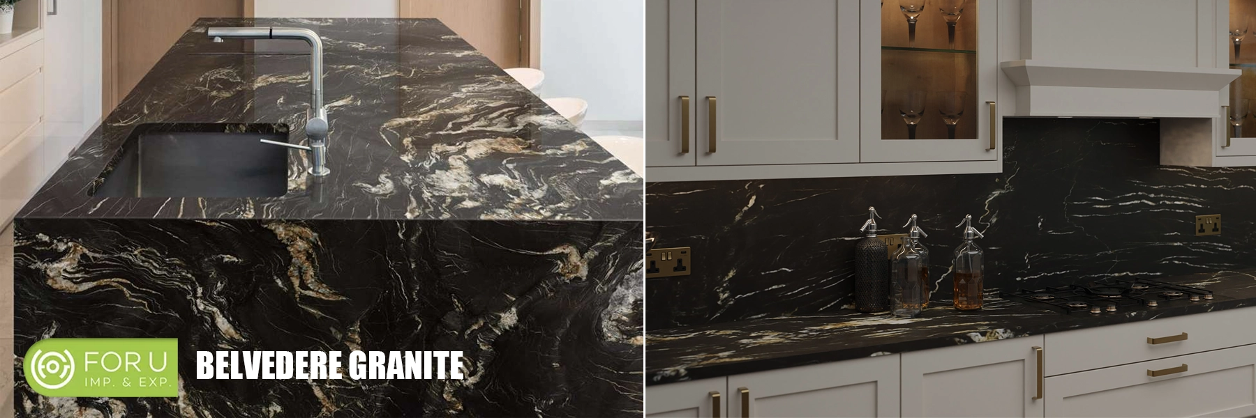 Luxury Belvedere Granite Kitchen Countertop Projects FOR U STONE Luxury Belvedere Granite Kitchen Countertop Projects FOR U STONE
