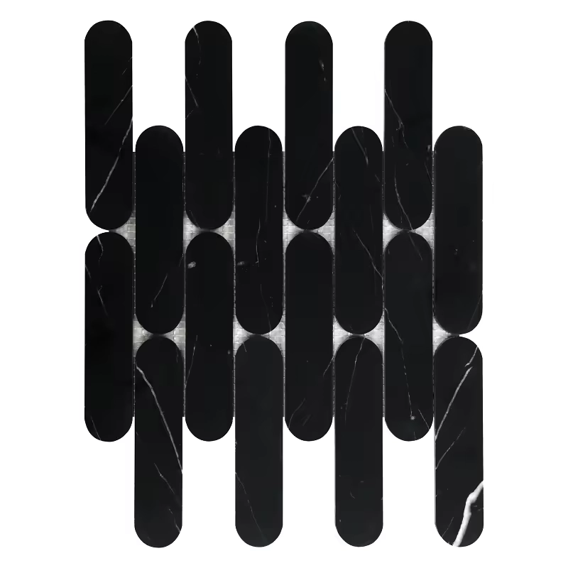 Nero Marquina Black Marble Mosaic Tile Nero Marquina Black Marble Mosaic Tile