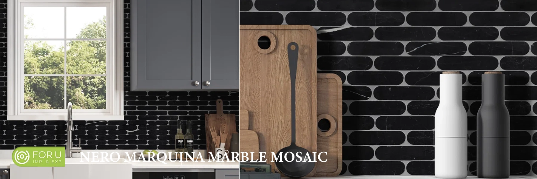 Nero Marquina Black Marble Oval Interlock Mosaic Kitchen Projects FOR U STONE Nero Marquina Black Marble Oval Interlock Mosaic Kitchen Projects FOR U STONE