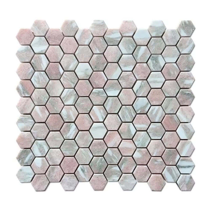 Pink Marble Mosaic Tile