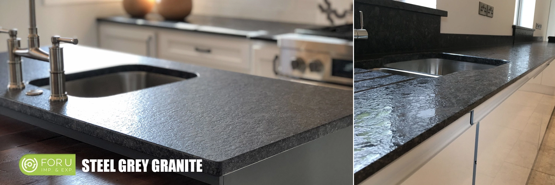 Steel Grey Granite Leathered Countertops projects FOR U STONE Steel Grey Granite Leathered Countertops projects FOR U STONE
