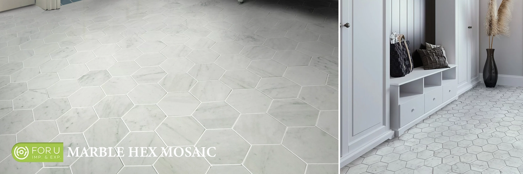 White Marble Hex Moaic Tiles Floor Projects FOR U STONE White Marble Hex Moaic Tiles Floor Projects FOR U STONE