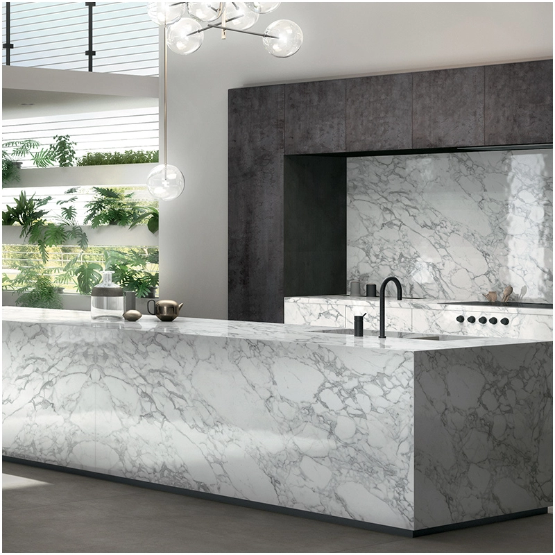 Super Nano Calacatta Gold Marble Kitchen Countertop Projects FOR U STONE Natural White Marble Kitchen Countertop Projects in Villas FOR U STONE