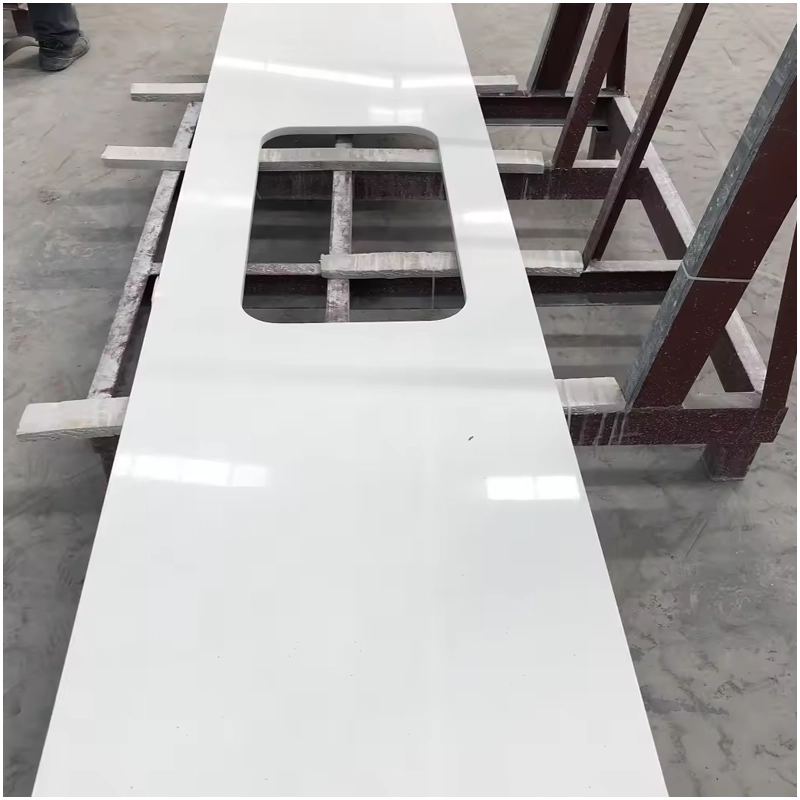 Snow White Quartz Kitchen Countertops