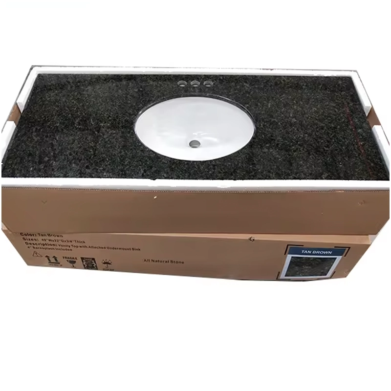 Verde Ubatuba Granite Vanity Countertop
