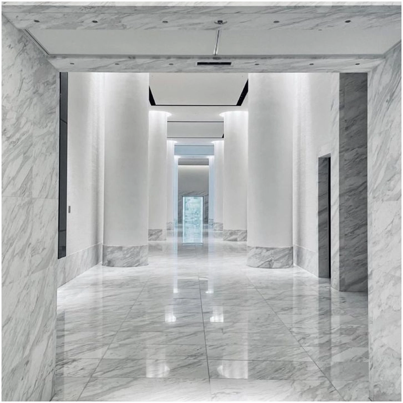 White Volakas Marble Floor and Wall Tiles Hotel Hallway Projects FOR U STONE White Volakas Marble Floor and Wall Tiles Hotel Hallway Projects FOR U STONE