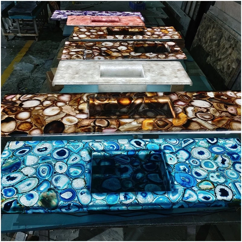 Backlit Aagate Countertops For Kitchen and Bathroom Projects FOR U STONE Backlit Aagate Countertops For Kitchen and Bathroom Projects FOR U STONE