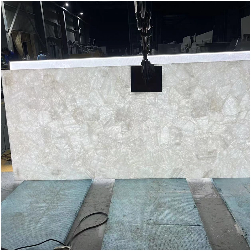 Cristallo Extra Quartzite Backlit Slab Cristallo Extra Quartzite Backlit Slab