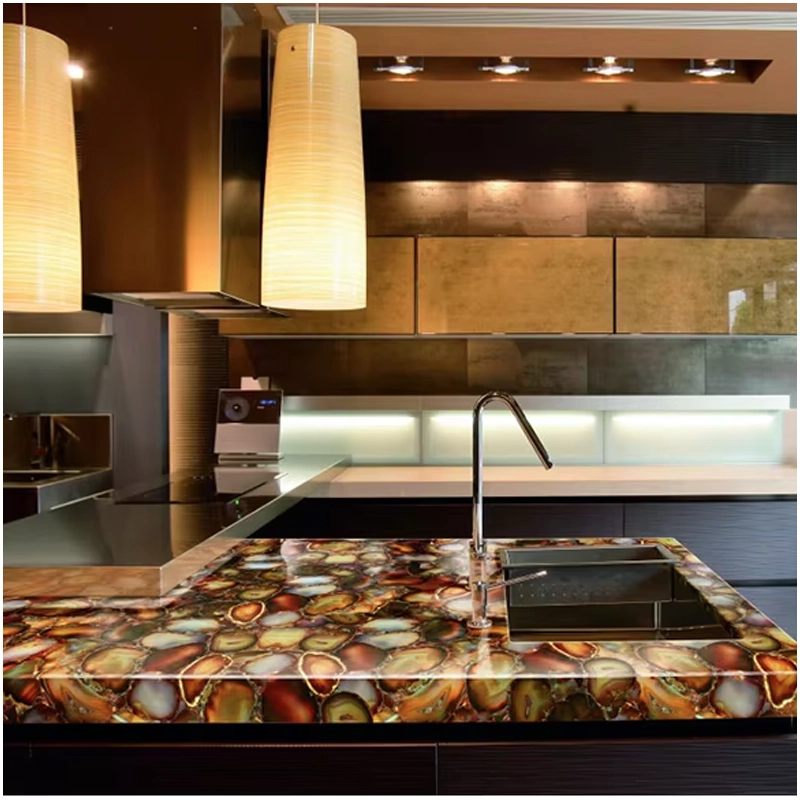 Dark Brown Agate Countertops for Mansion Kitchen Projects FOR U STONE Dark Brown Agate Countertops for Mansion Kitchen Projects FOR U STONE