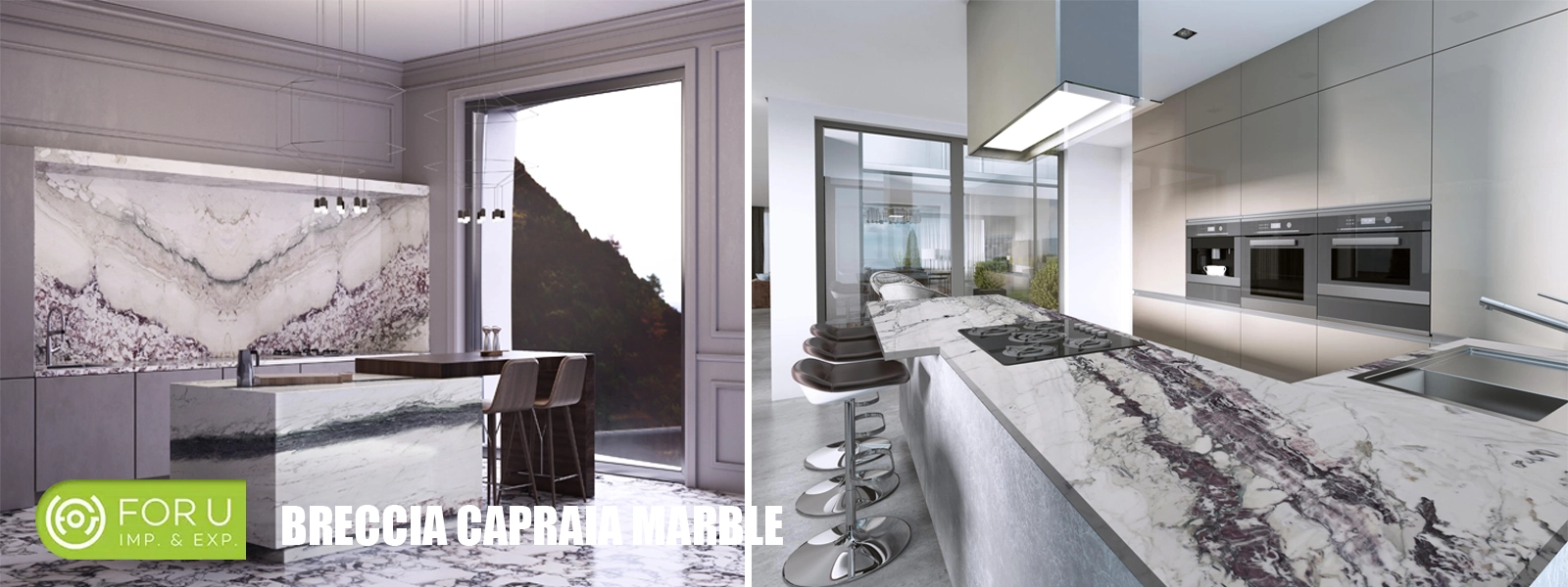 Breccia Capraia Marble Kitchen Projects by FOR U STONE Breccia Capraia Marble Kitchen Projects by FOR U STONE