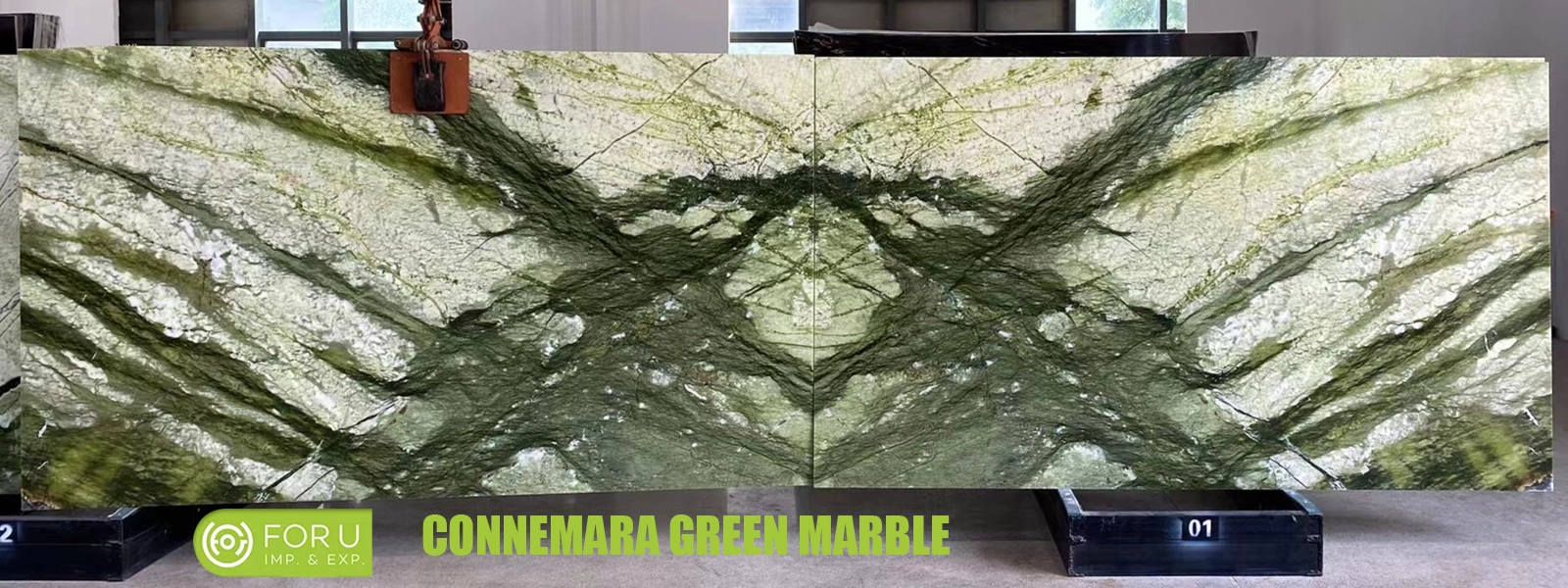 Connemara Green Marble Bookmatched Slabs FOR U STONE Connemara Green Marble Bookmatched Slabs FOR U STONE