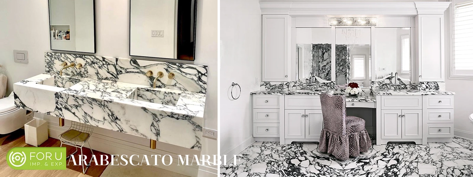 Floating Arabescato Marble Bathroom Countertop Projects FOR U STONE Floating Arabescato Marble Bathroom Countertop Projects FOR U STONE