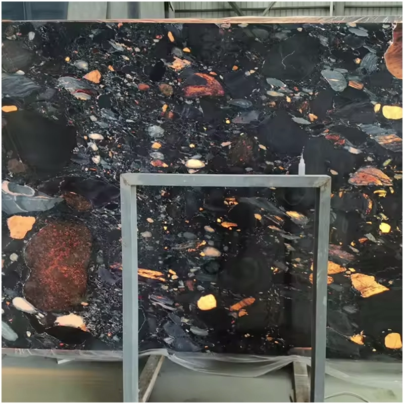 Nero Marinace Granite Polished Slab Nero Marinace Granite Polished Slab
