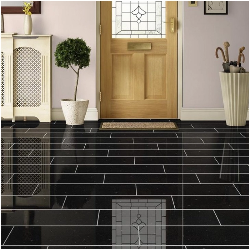 Polished Black Galaxy Granite Tiles Projects FOR U STONE Polished Black Galaxy Granite Tiles Projects FOR U STONE