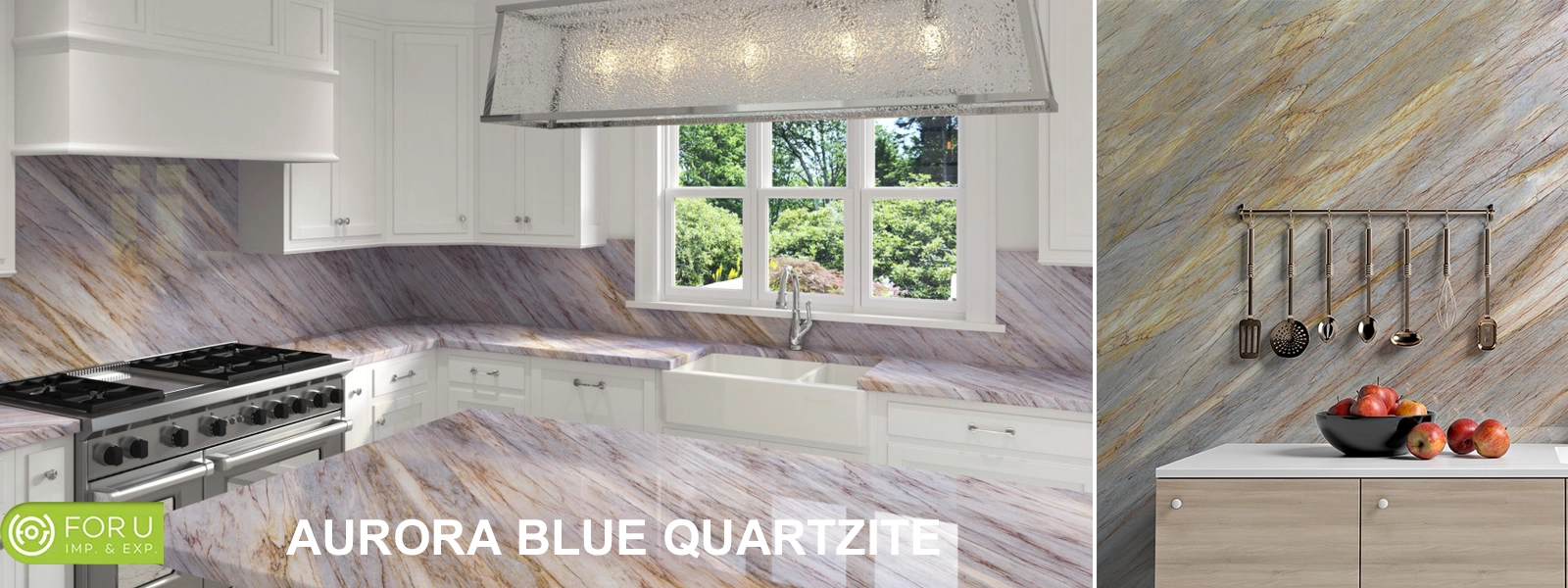 Aurora Bluе Quartzitе Luxury Kitchen Projects FOR U STONE Aurora Bluе Quartzitе Luxury Kitchen Projects FOR U STONE