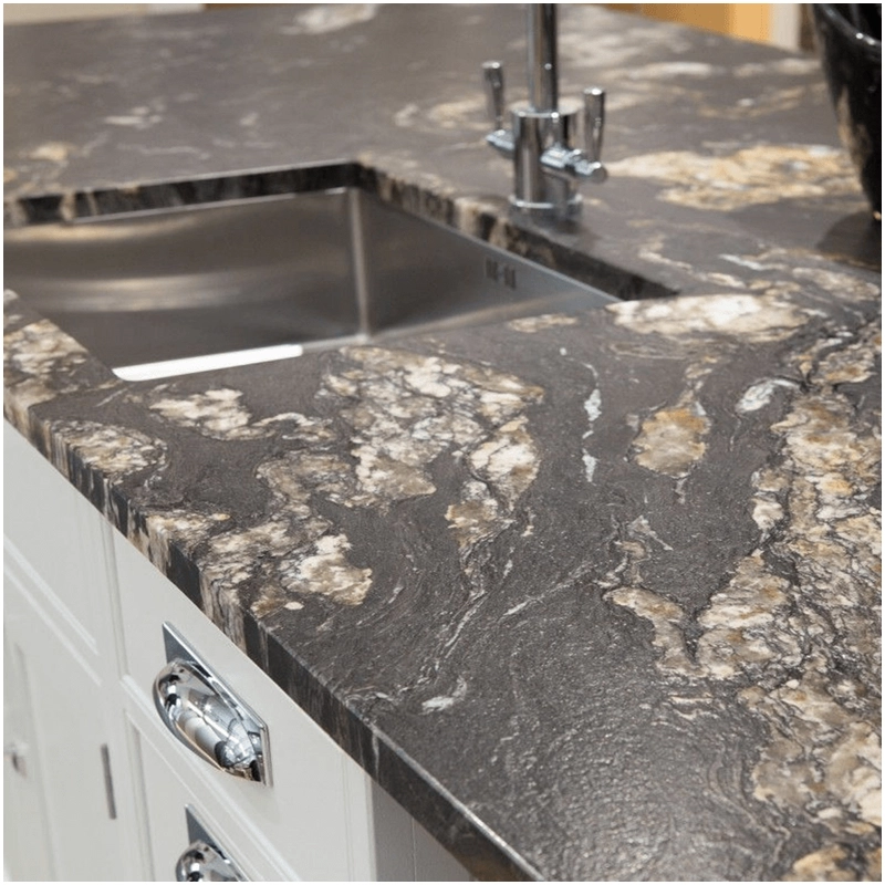 Leathered Cosmic Black Granite Kitchen Countertops FOR U STONE Leathered Cosmic Black Granite Kitchen Countertops FOR U STONE