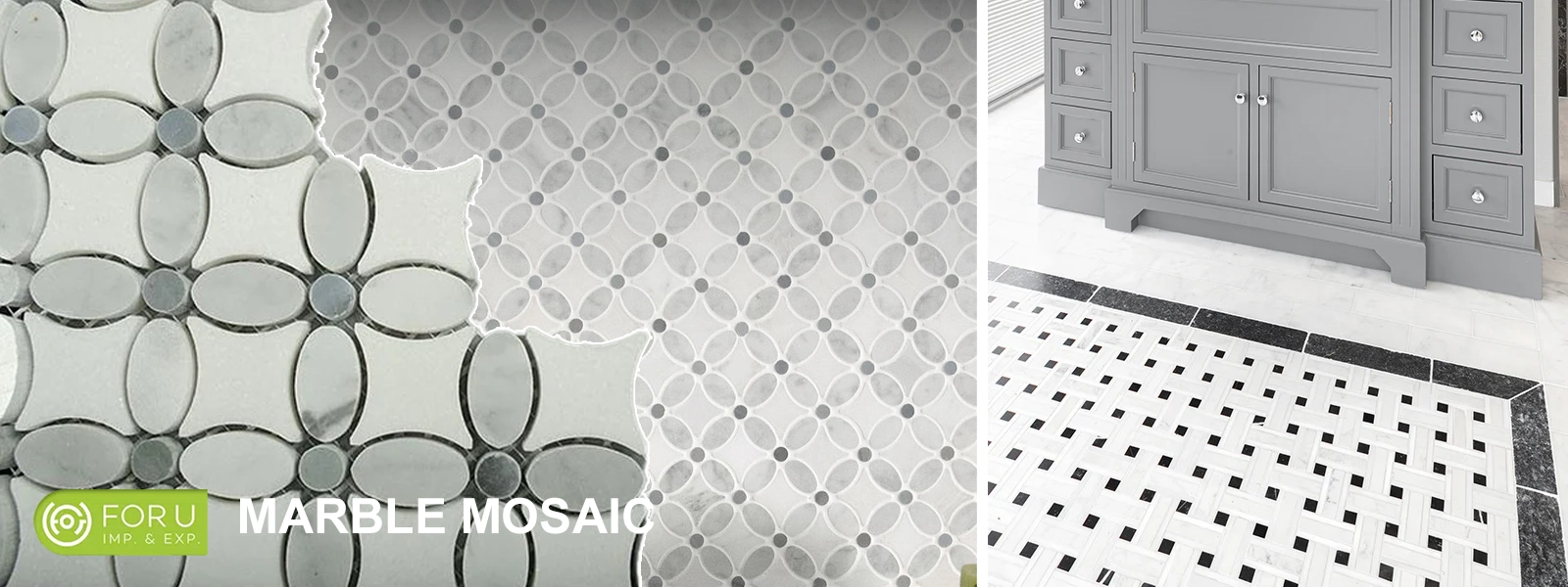White Marble Mosaic Tiles Designs in Kitchen Spaces FOR U STONE White Marble Mosaic Tiles Designs in Kitchen Spaces FOR U STONE