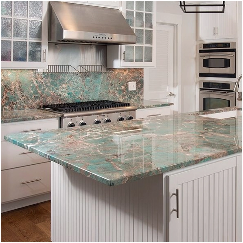 Amazonite Green Quartzite Kitchen Countertops Supplier FOR U STONE Amazonite Green Quartzite Kitchen Countertops Supplier FOR U STONE
