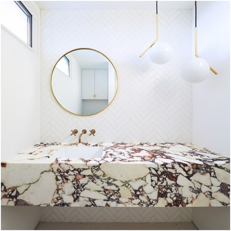 Calacatta Viola Marble Bathroom Floating Countertop Projects FOR U STONE Calacatta Viola Marble Bathroom Floating Countertop Projects FOR U STONE