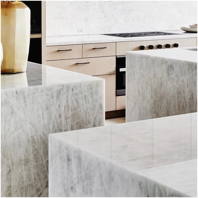 Cristallo White Quartzite Kitchen Countertop Supplier FOR U STONE