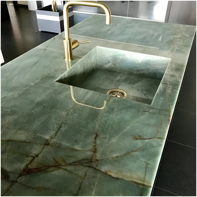 Emerald Green Quartzite Kitchen Countertops FOR U STONE Emerald Green Quartzite Kitchen Countertops FOR U STONE