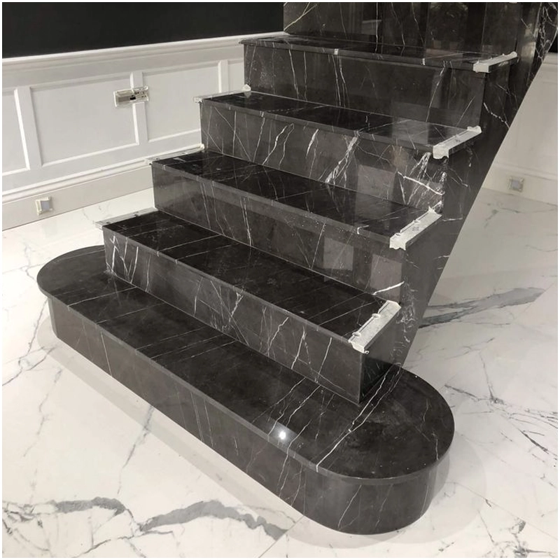 Pietra Grey Marble Stair Case from FOR U STONE Pietra Grey Marble Stair Case from FOR U STONE