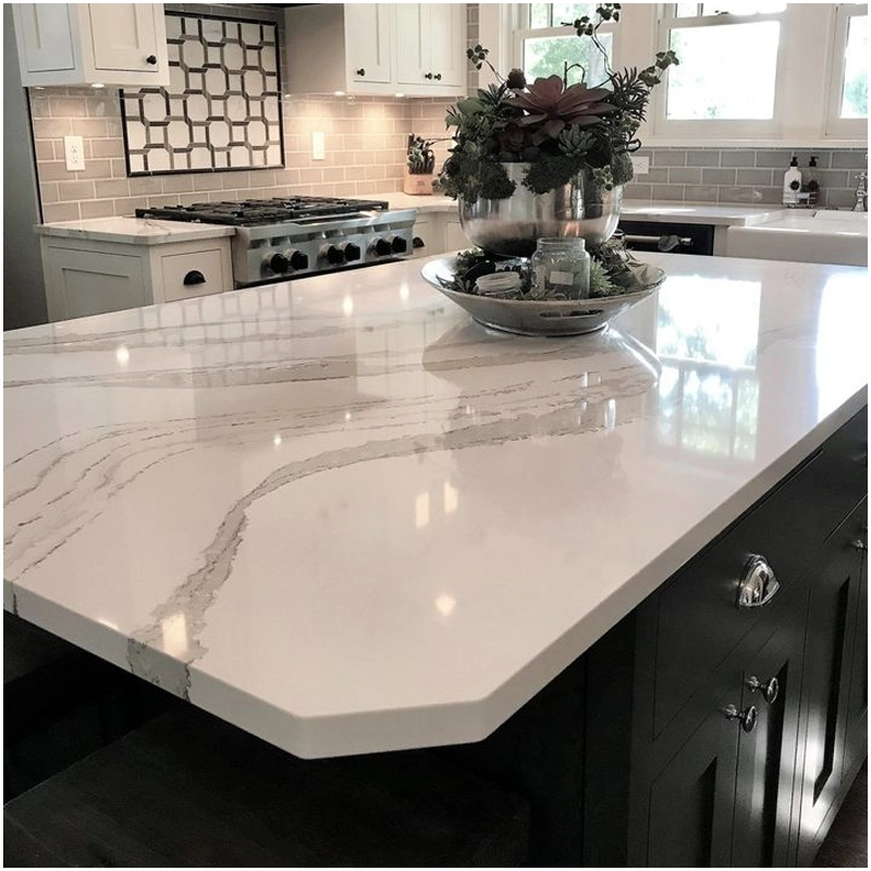 White Marble Look Quartz Countertops Supplier FOR U STONE