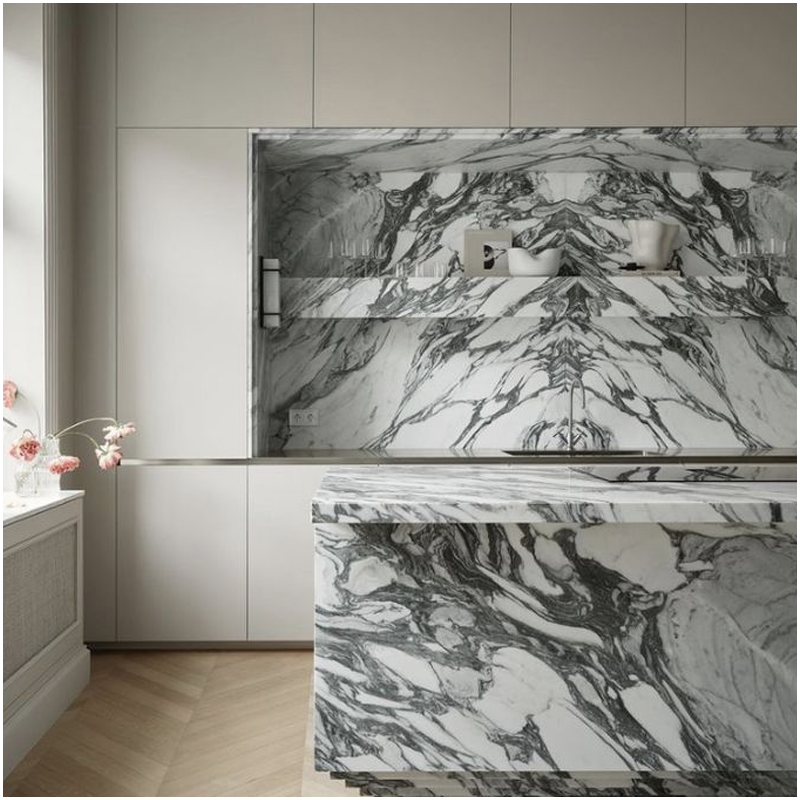 Arabescato White Marble Stone Kitchen Worktops FOR U STONE Arabescato White Marble Stone Kitchen Worktops FOR U STONE