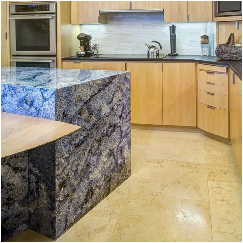 Azul Bahia Granite Countertops Villa Kitchen Projects FOR U STONE Azul Bahia Granite Countertops Villa Kitchen Projects FOR U STONE