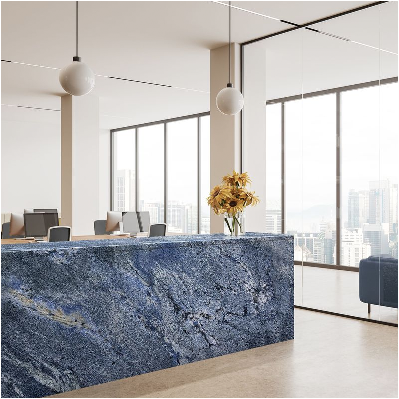 Azul Bahia Granite Kitchen Countertops for Penthouse Azul Bahia Granite Kitchen Countertops for Penthouse