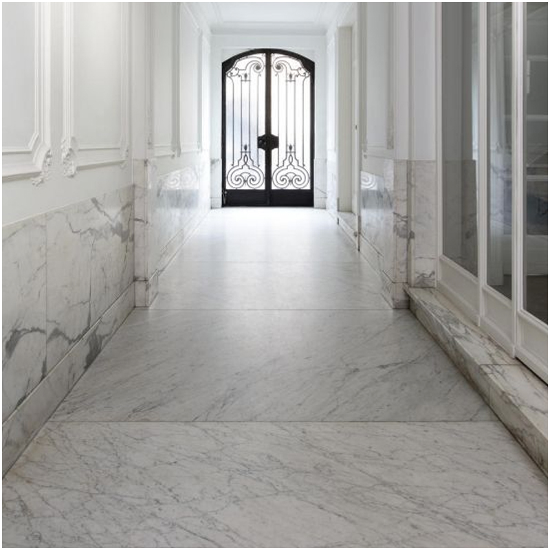 Bianco Carrara Marble Hallway of Residences FOR U STONE Bianco Carrara Marble Hallway of Residences FOR U STONE