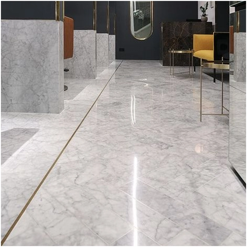 Bianco Carrara Marble Salon Floor Projects FOR U STONE Bianco Carrara Marble Salon Floor Projects FOR U STONE