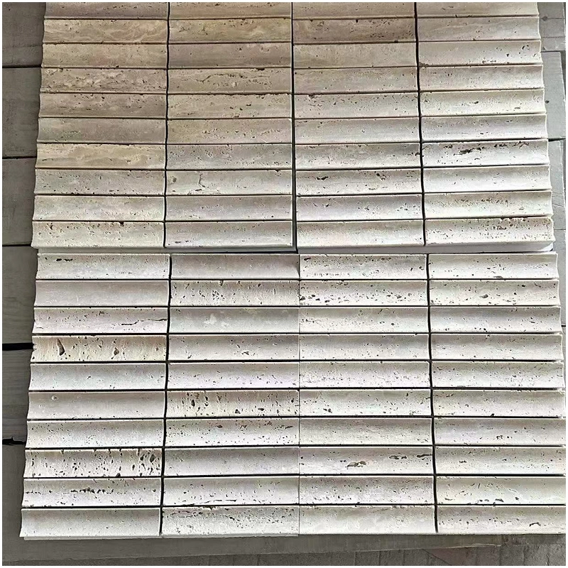 Concave Travertine Mosaic Tiles