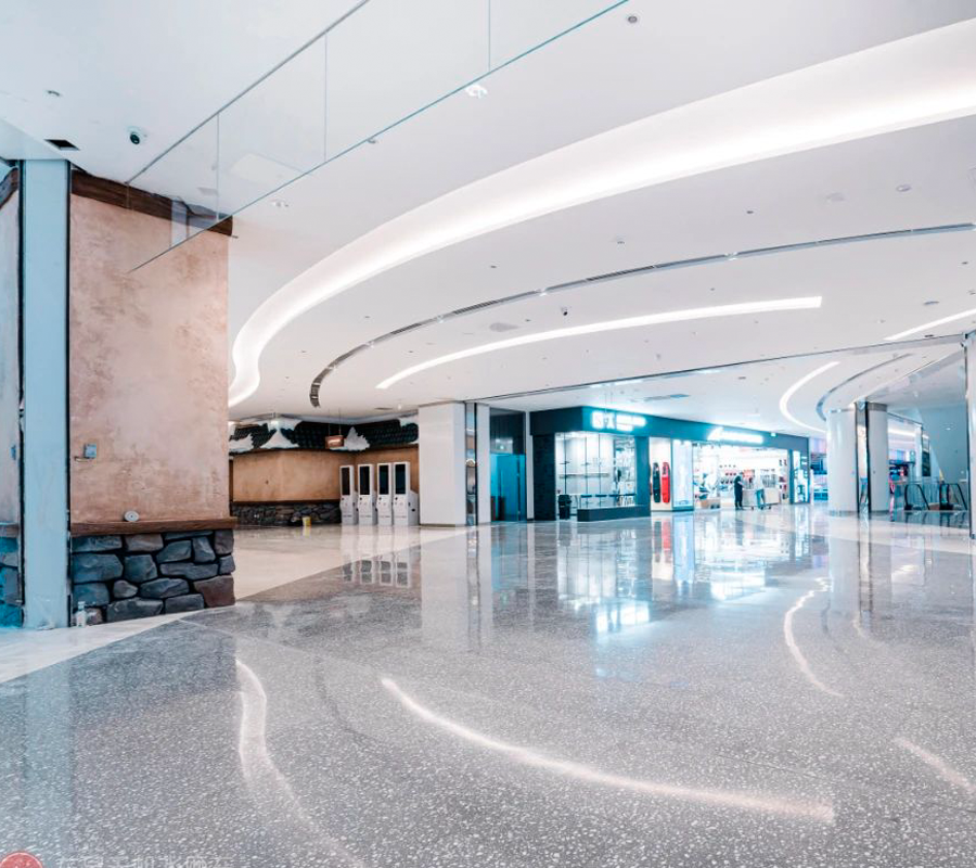 Grey Terrazzo Lobby Floor Wuhan Mall Center