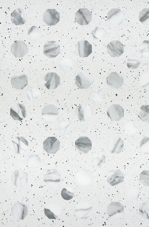 Marble Penny Round Chip White Terrazzo FOUA