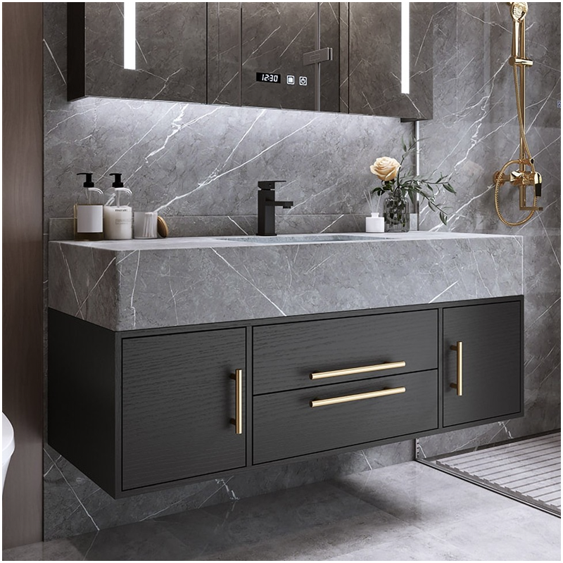 Pietra Grey Sintered Floating Vanity and Wall Designs FOR U STONE Pietra Grey Sintered Floating Vanity and Wall Designs FOR U STONE