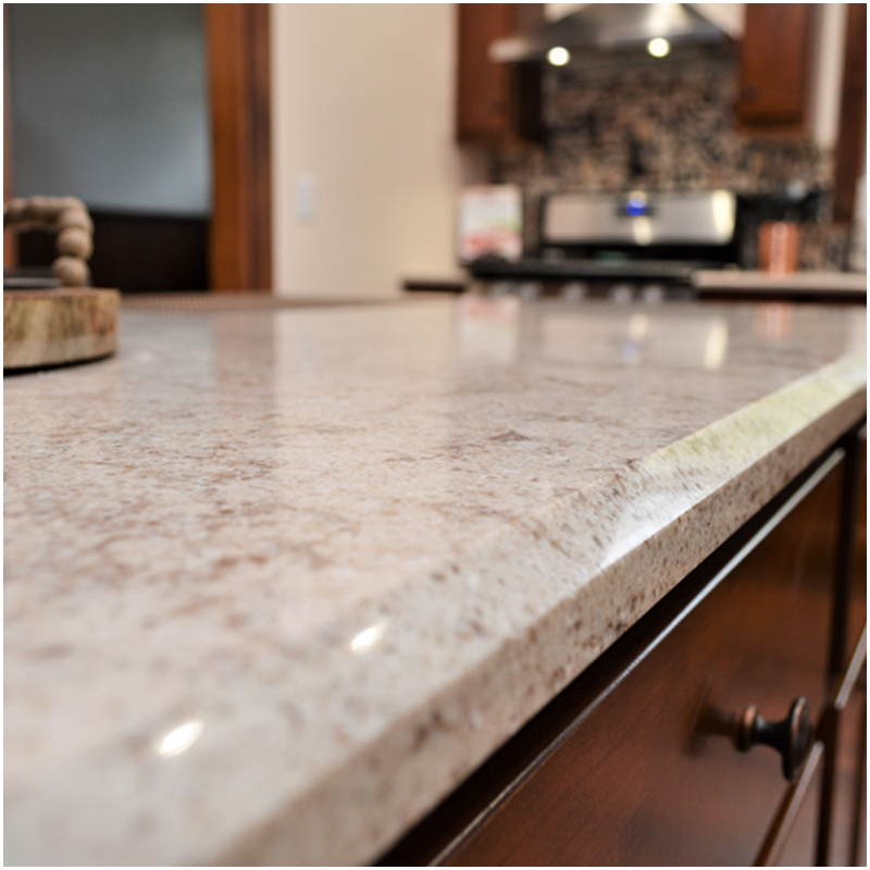 Quartz Kitchen Countertops with Half bеvеl Quartz Kitchen Countertops with Half bеvеl