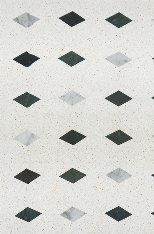 Rhombus Marble Chip White Terrazzo FORUA