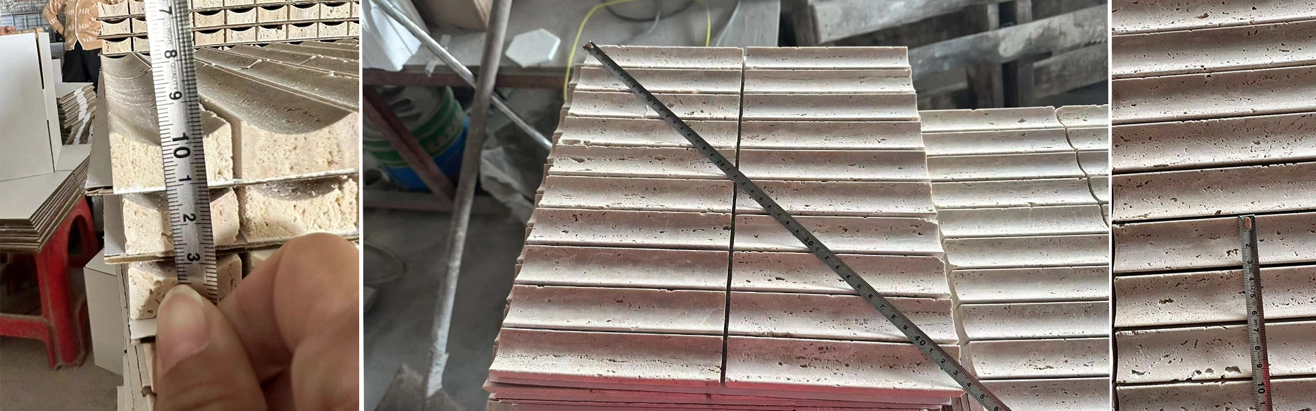 Travertine Concave Mosaic Tiles Sizes Measure FOR U STONE Travertine Concave Mosaic Tiles Sizes Measure FOR U STONE