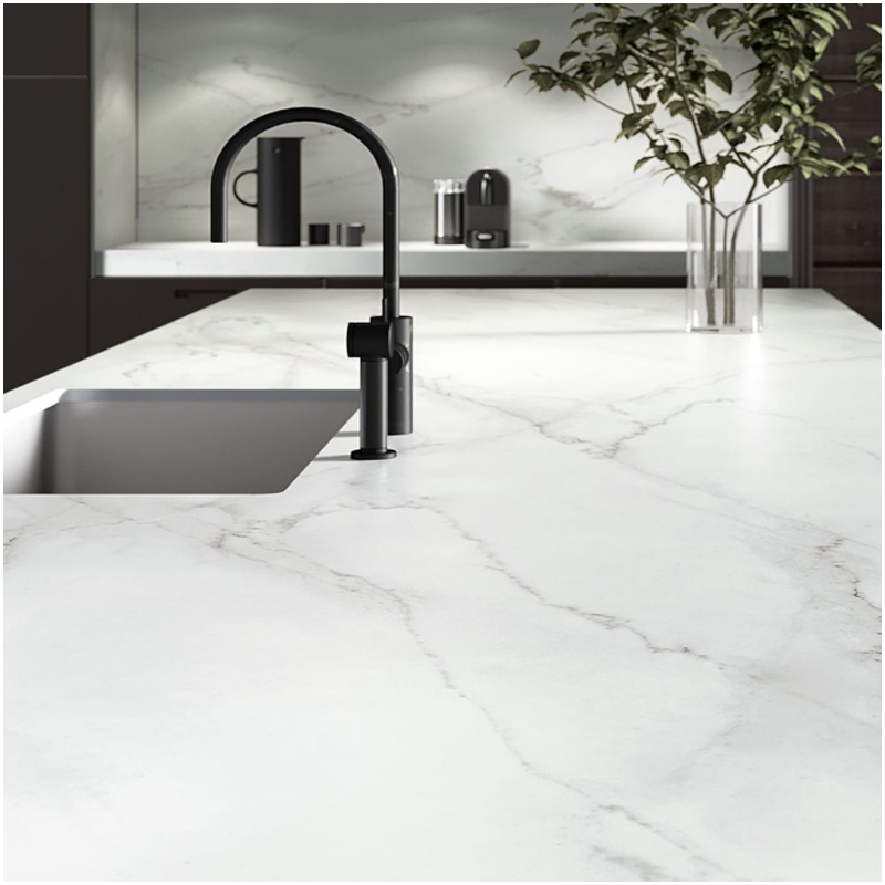 White Marble Look Ultracompact Surface Countertops FOR U STONE