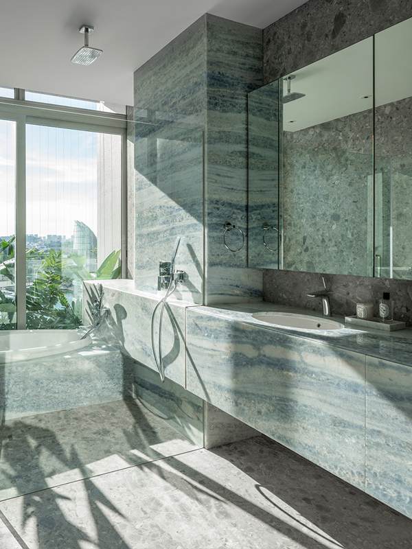 Blue Crystal Marble Floating Vanity Tops Blue Crystal Marble Floating Vanity Tops