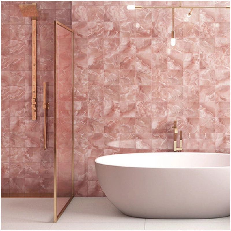 Pink Onyx Marble Wall Tiles For Villa Bathroom FOR U STONE Pink Onyx Marble Wall Tiles For Villa Bathroom FOR U STONE