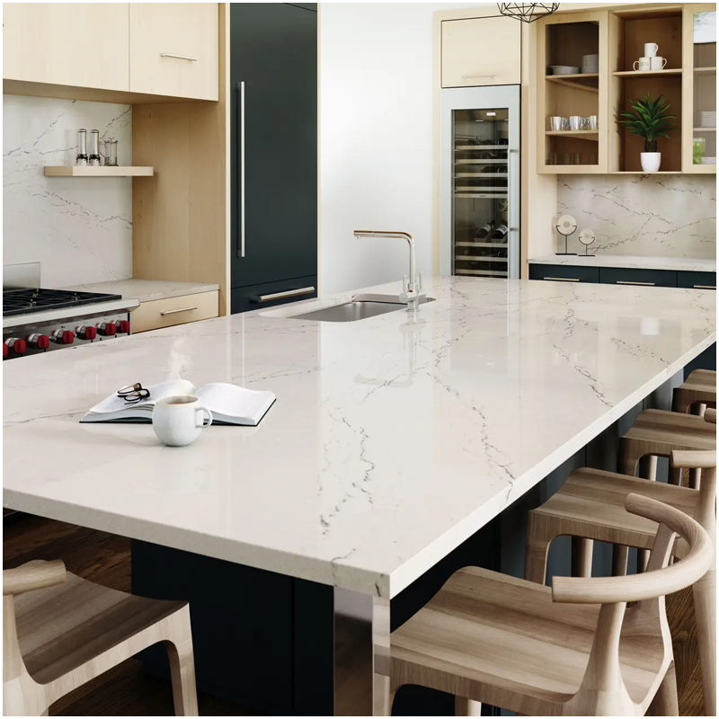 Calacatta White Quartz Kitchen Countertop Supplier FOR U STONE Calacatta White Quartz Kitchen Countertop Supplier FOR U STONE